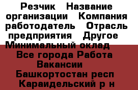 Резчик › Название организации ­ Компания-работодатель › Отрасль предприятия ­ Другое › Минимальный оклад ­ 1 - Все города Работа » Вакансии   . Башкортостан респ.,Караидельский р-н